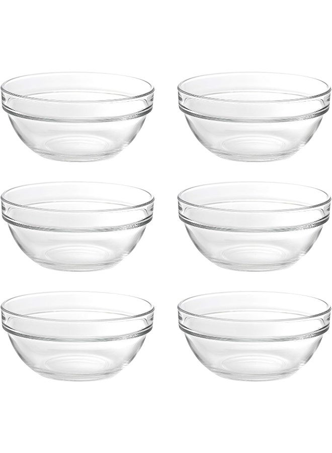 Ocean 6 Piece Basic Mini Bowls Set, 6 inches - Clear - Image 3